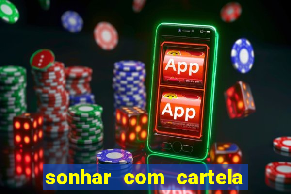 sonhar com cartela de bingo